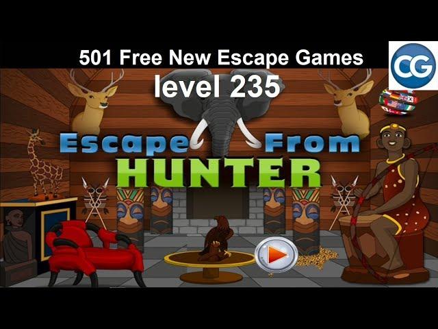 [Walkthrough] 501 Free New Escape Games level 235 - Escape from hunter - Complete Game