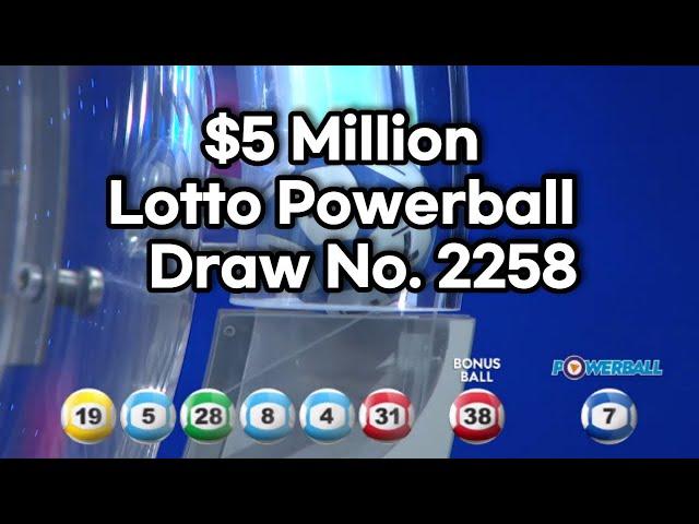 $5 Million Lotto Powerball New Zealand | Draw No.2258 (Saturday 25th March 2023)