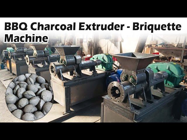 Biomass BBQ Charcoal Extruder Briquette Machine - Turn Waste into Grilling Fuel#bbqcharcoal