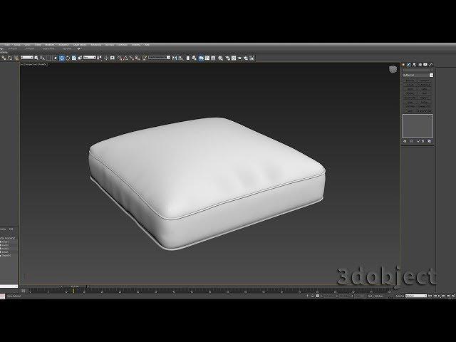 3d моделирование подушки в 3ds max и в Marvelous Designer | 3d modeling | pillow