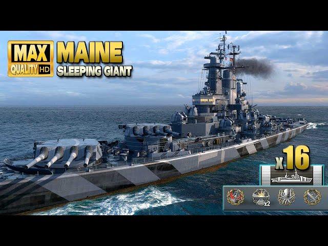 линкор Maine: сокрушительные залпы - World of Warships