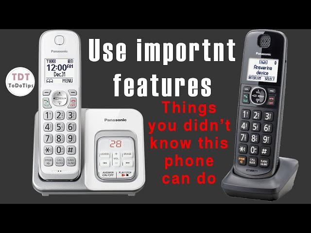 How to use Panasonic Cordless DECT 6.0 Digital Phone System Link2Cell with Bluetooth