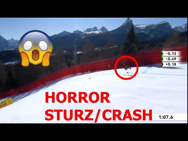 HORROR STURZ/CRASH Cortina Super-G 2024: Valerie Grenier