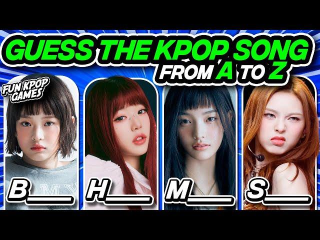 GUESS THE KPOP SONG: FROM A TO Z EDITION #3 - FUN KPOP GAMES 2024