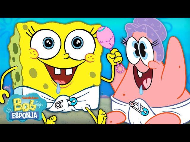 Bob Esponja | Todos os Bebês DE TODOS OS TEMPOS!  | Bob Esponja em Português