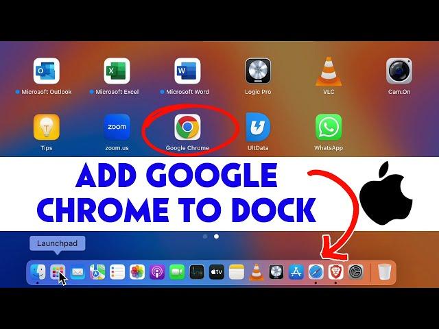 Add Google Chrome on Mac Dock - SHORTCUT for all MacOS Devices, MacBook Air, Pro, Pro Max