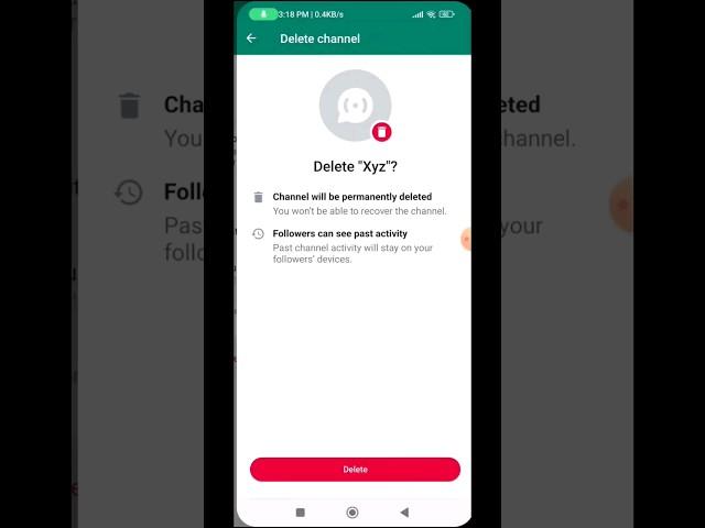 How to delete whatsapp channel | whatsapp channel kaise delete kare #shorts #youtubeshorts #whatsapp
