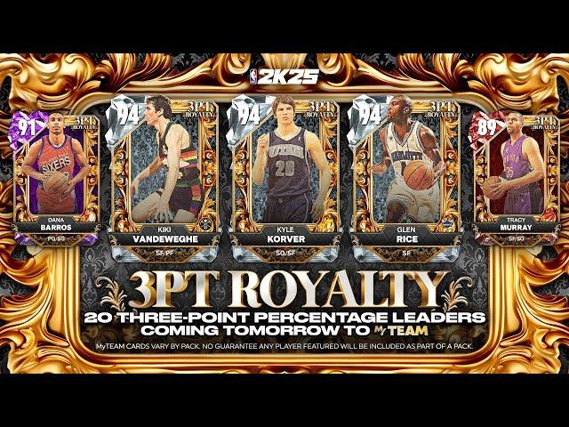 200K VC Pack Opening for "3PT ROYALTY" DIAMONDS! NBA 2k25 Myteam Packs LIVE