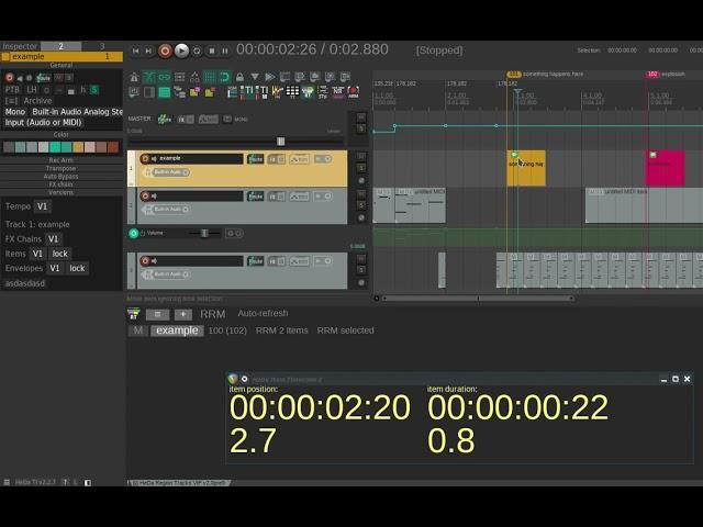 lock markers to timecode - REGION TRACKS - HeDaScripts for REAPER