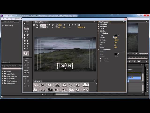 Урок №7 Создание титров  Adobe Premiere Pro | текст анимация Премьер Про