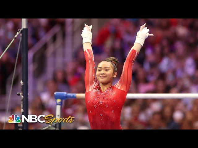 Suni Lee dazzles, clinches Tokyo spot with second place Trials finish | NBC Sports