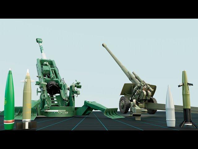 M777 vs 2a65 | excalibur vs krsnopol