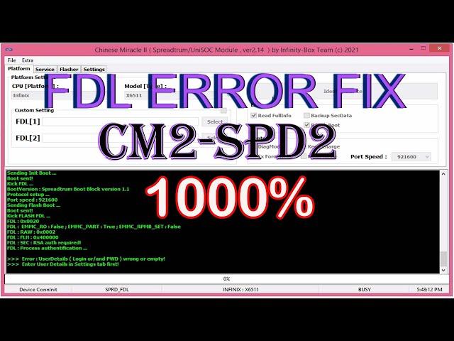 kick FDL Error FIX || INFINIX SMART 6(#X6511Bbootfile)|| CM2 BOOT FILE Update2022