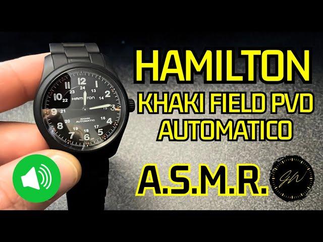 ASMR Hamilton Khaki Field automatico total black PVD 38mm #watch #swissmadewatches #hamiltonwatch