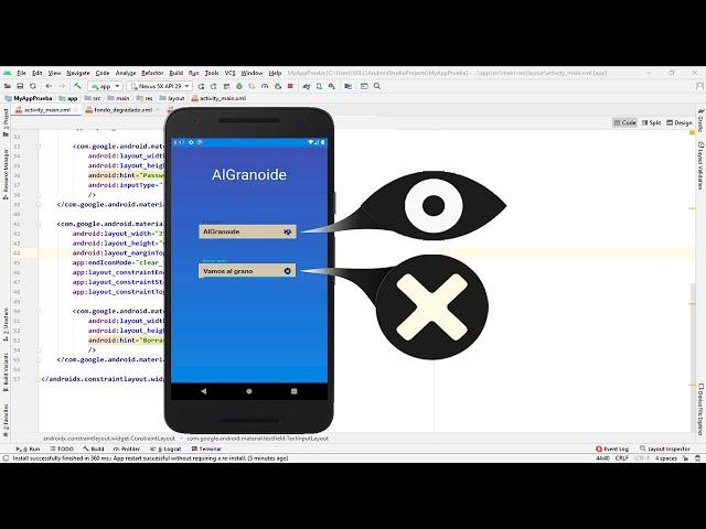 Como Mostrar y Ocultar Contraseña de EditText con el Icono del ojo en Android Studio