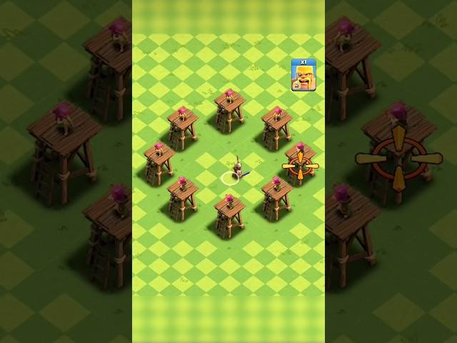 Level 1 ARCHER TOWER vs Max Troops || #clashofclans #coc #cocshorts #shorts #maxtroops #level1archer