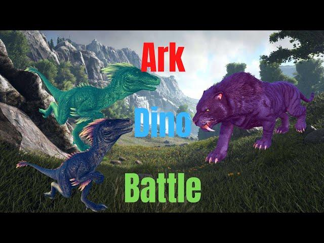 2 Raptors VS 1 Saber | Ark Dino Battle | #SHORTS