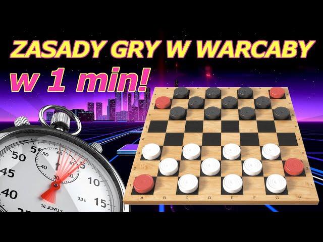 Zasady gry w WARCABY w 1 min!