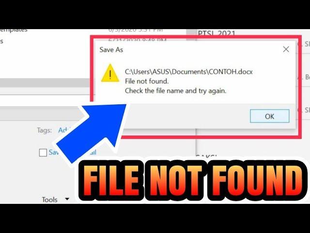 HOW TO FIX "File Not Found, Check The File Name And Try Again" in Windows 10  100% BERHASIL