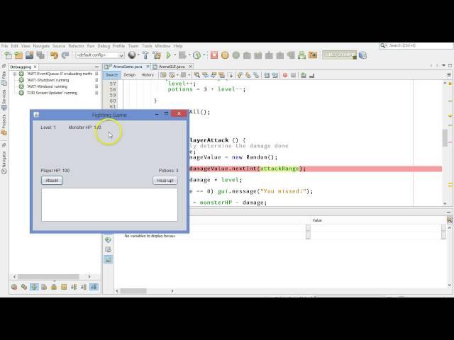 Debugging in NetBeans with Breakpoints