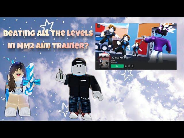 BEATING ALL THE LEVELS IN MM2 AIM TRAINER? #mm2 #roblox #mm2aimtrainer