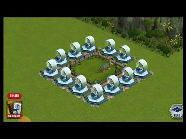 Jurassic World The Game : Have five decorations around a dinosaur #akaibb #jurassicworldthegame