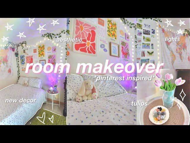 AESTHETIC ROOM MAKEOVER!! decorating my room (pinterest inspired)