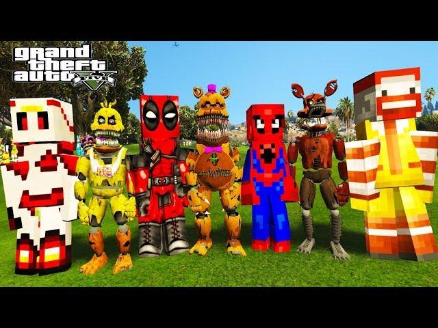 Nightmarish ANIMATRONICS MINECRAFT 5 NIGHTS FREDDY ADVENTURES OF ANIMATRONICS FNAF Animation CARTOON