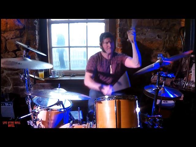 Jesse Bates drum solo at the Royal Hotel.. Rocking drum solo