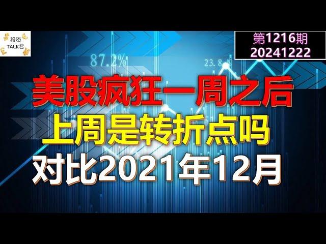 【投资TALK君1216期】美股疯狂的一周之后，上周是转折点吗？对比熊市前的2021年12月20241222#CPI #nvda #美股 #投资 #英伟达 #ai #特斯拉