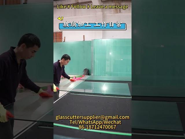 Explore CNC glass cutting machine cutting jobs and glass processing