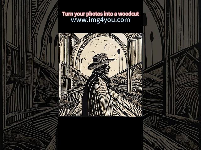 Transform your photos into woodcut style.(45)