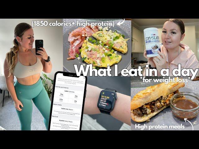 WHAT I EAT IN A DAY FOR WEIGHT LOSS LOSS (1850 calorie deficit) high protein meals