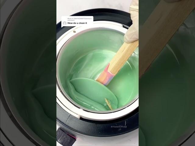 Try it at home #yeelen #waxbeads #asmr #waxpotcleaning #cleaningwaxpot #hardwax #waxingkit