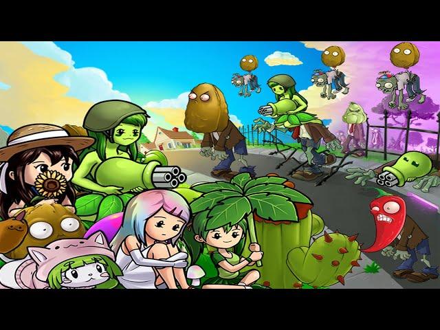 Plants Vs Zombies Girl Gatling Pea Mod Gameplay Zombotany 2