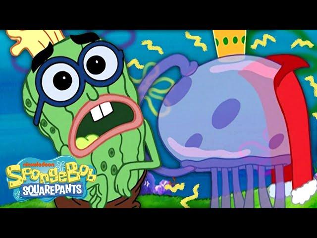 King Jellyfish ATTACKS! ️ "I'm Your Biggest Fanatic" ft. Kevin C. Cucumber | SpongeBob