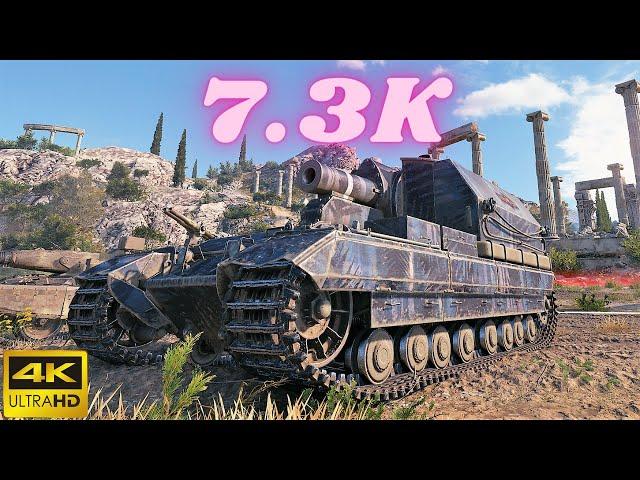 Conqueror Gun Carriage  7.3K Damage Arty World of Tanks Replays ,WOT tank games