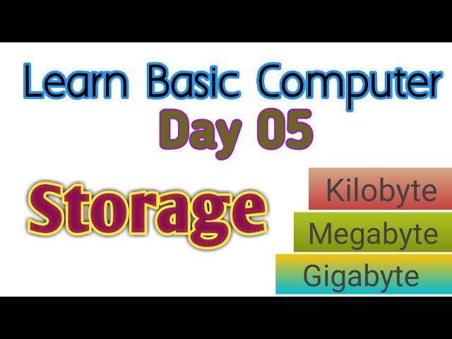 Learn Basic Computer in Urdu #05|| Storage || the knowledge by H Abdul Majid