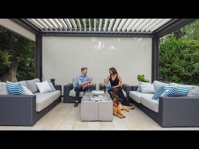 Aluminum Pergola 12 by 16 with motorized screens