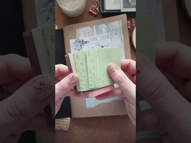 Оформляю страничку в блокноте с крафт-бумагой