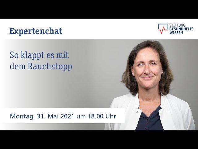 Expertenchat: So klappt es mit dem Rauchstopp