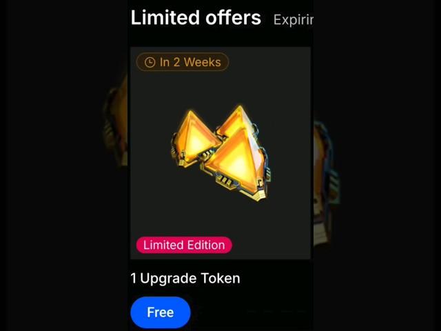 1 FREE Upgrade Token Every 2 Weeks War Robots Web Shop | WR - War Robots