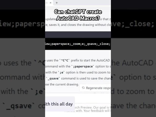 Can chatGPT create AutoCAD Macros?