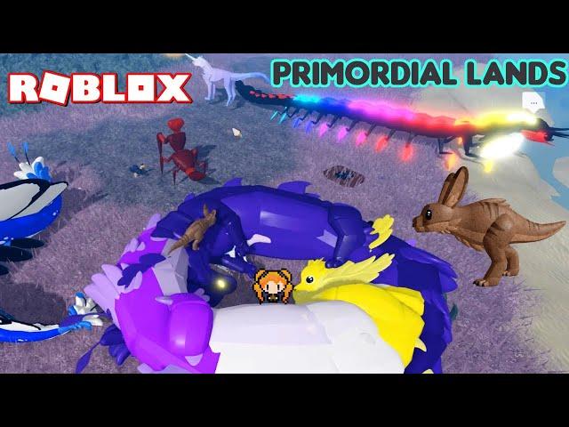 ROBLOX PRIMORDIAL LANDS! Amazing Creatures, Dragons, Hoopy!! Animal Survival Game