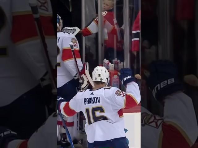 Barkov Phantom High Five To Gudas, Who Now Plays For The Ducks 