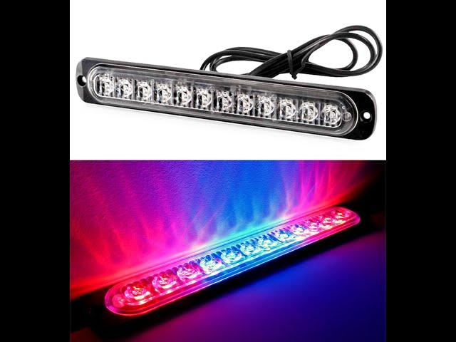 Проблесковый маячок KOMPAKT UNO | Стробоскоп Красный / Синий | 12 Led