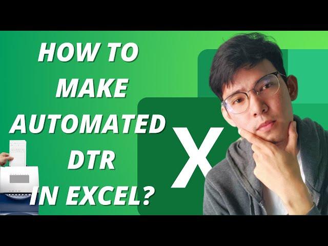 TAGALOG EXCEL TUTORIAL: How to Make Automated Daily Time Record  (DTR) Using Excel? (W/ COMPUTATION)