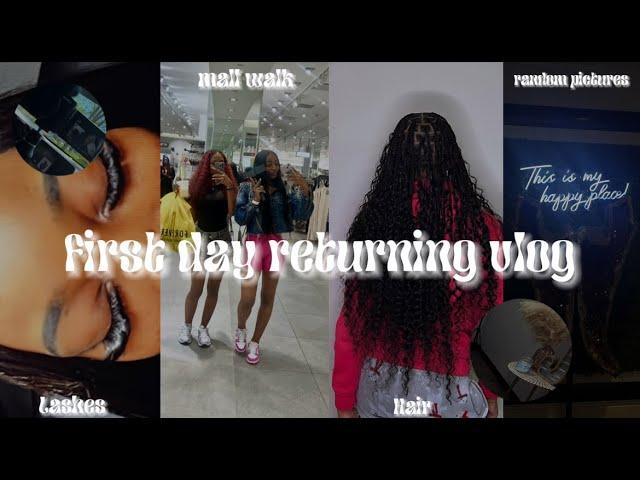 FIRST RETURNING VLOG || mall, car ride,  lashes,  store run, braiding