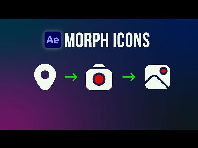 How to Morph Shapes - After effects tutorial - Morph icon