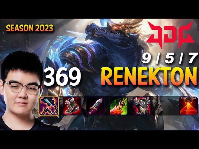 JDG 369 RENEKTON vs DARIUS Top - Patch 13.13 KR Ranked